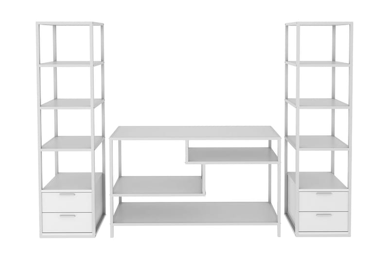 Andifli TV-møbelsæt 198x160 cm - Hvid - Møbler - TV borde & mediemøbler - Tv-møbelsæt