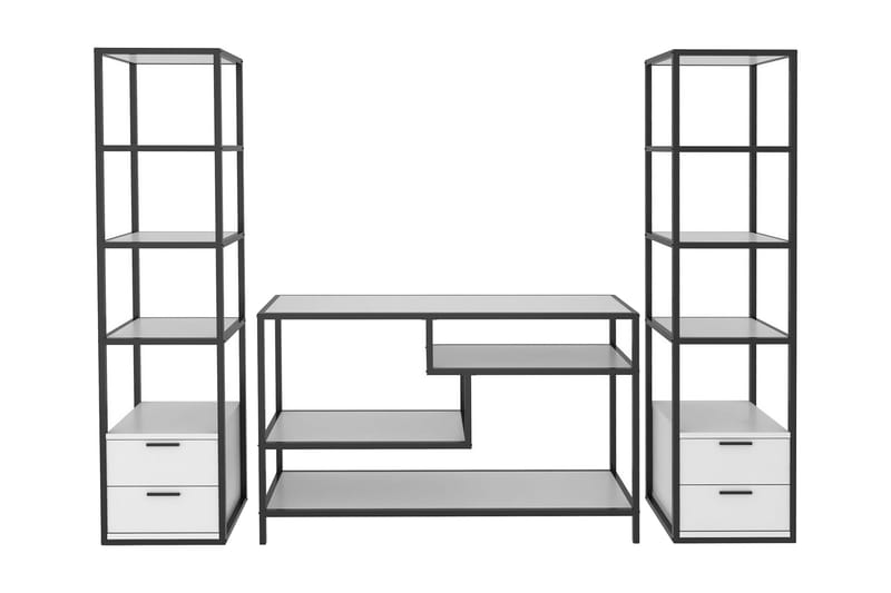 Andifli TV-møbelsæt 198x160 cm - Sort - Møbler - TV borde & mediemøbler - Tv-møbelsæt