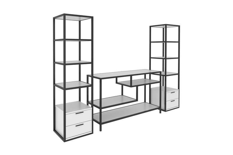 Andifli TV-møbelsæt 198x160 cm - Sort - Møbler - TV borde & mediemøbler - Tv-møbelsæt