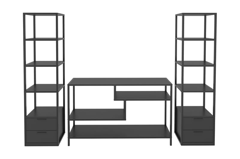 Andifli TV-møbelsæt 198x160 cm - Sort - Møbler - TV borde & mediemøbler - Tv-møbelsæt