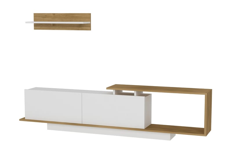 Azoula TV-bord - Hvid / valnød - Møbler - TV borde & mediemøbler - Tv-møbelsæt