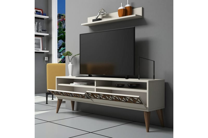 Muennink TV-Møbelsæt 150 cm - Hvid - Tv-møbelsæt