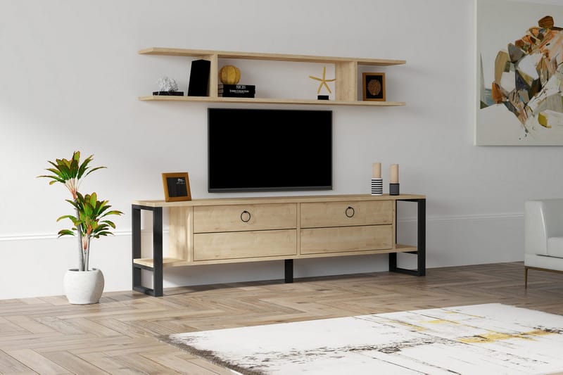 Rinorea TV-møbelsæt 160x45 cm - Blå - Møbler - TV borde & mediemøbler - Tv-møbelsæt