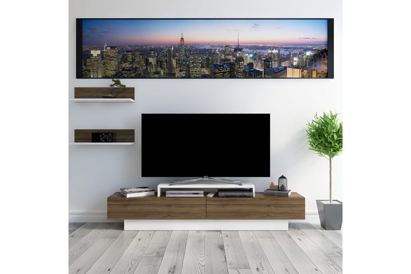 Rinorea TV-møbelsæt 180x40 cm - Hvid - Møbler - TV borde & mediemøbler - Tv-møbelsæt