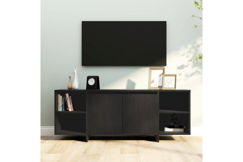 tv-skab 130x35x50 cm spånplade sort - Sort - Møbler - TV borde & mediemøbler - TV-borde