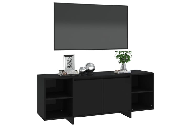 tv-skab 130x35x50 cm spånplade sort - Sort - Møbler - TV borde & mediemøbler - TV-borde