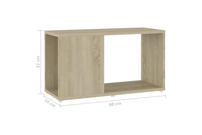 tv-skab 60x24x32 cm spånplade sonoma-eg - Brun - Møbler - TV borde & mediemøbler - TV-skab