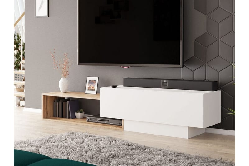 Carbost Tv-skab 210 cm - Hvid - Møbler - TV borde & mediemøbler - TV-skab