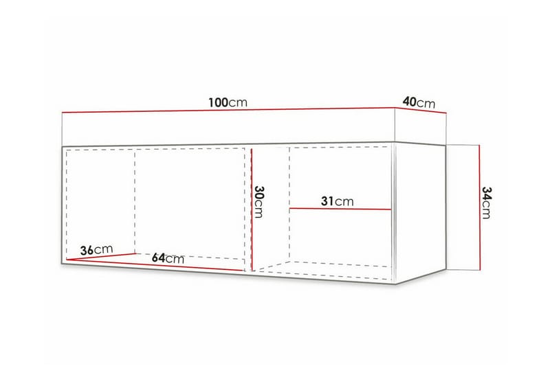 Dunvegan TV-skab 100 cm - Hvid - Møbler - TV borde & mediemøbler - TV-skab