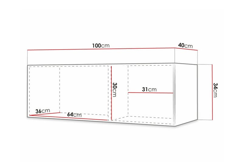 Dunvegan TV-skab 100 cm - Sort - Møbler - TV borde & mediemøbler - TV-skab