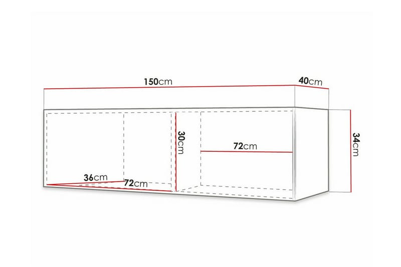 Dunvegan TV-skab 150 cm - Hvid - Møbler - TV borde & mediemøbler - TV-skab