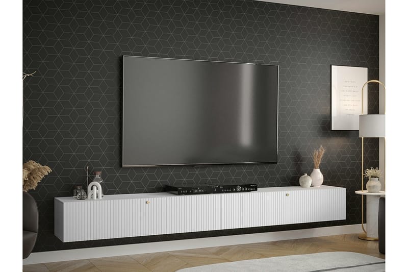 Dunvegan TV-skab 300 cm - Hvid - Møbler - TV borde & mediemøbler - TV-skab