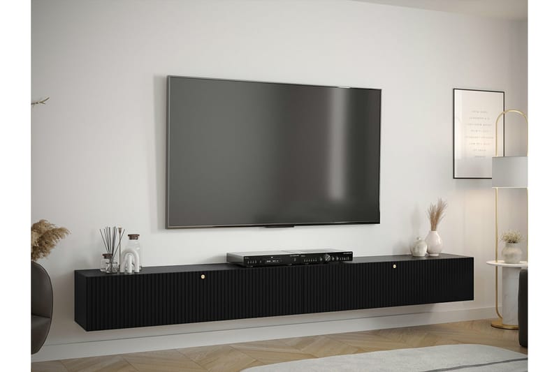 Dunvegan TV-skab 300 cm - Sort - Møbler - TV borde & mediemøbler - TV-skab