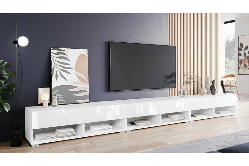 Galbally TV-skab 300 cm - Hvid - Møbler - TV borde & mediemøbler - TV-skab