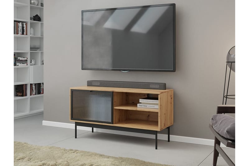 Kintore TV-skab 117 cm - Sort - Møbler - TV borde & mediemøbler - TV-skab