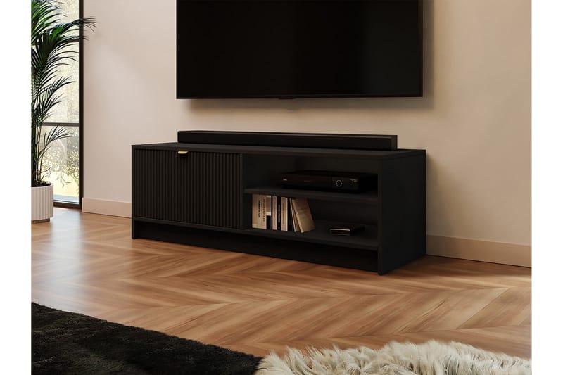 Kintore TV-skab 120 cm - Sort - Møbler - TV borde & mediemøbler - TV-skab