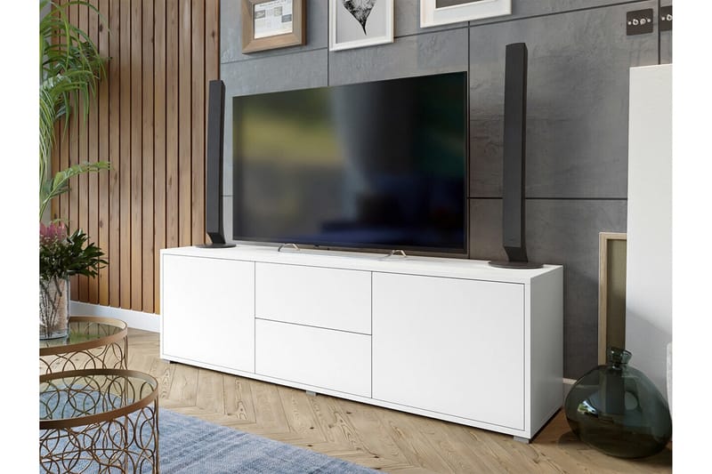 Kintore TV-skab 141 cm - Hvid - Møbler - TV borde & mediemøbler - TV-skab