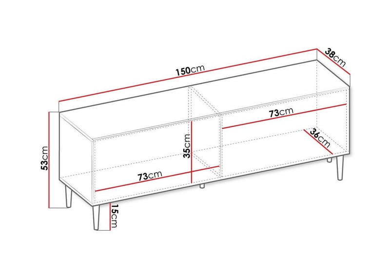 Kintore TV-skab 150 cm - Hvid - Møbler - TV borde & mediemøbler - TV-skab