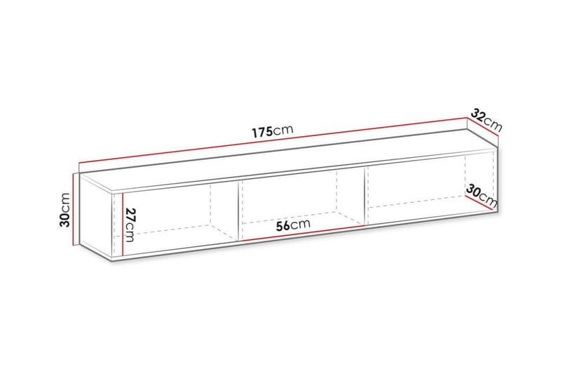 Klinkerville TV-skab 175 cm - Hvid - Møbler - TV borde & mediemøbler - TV-skab