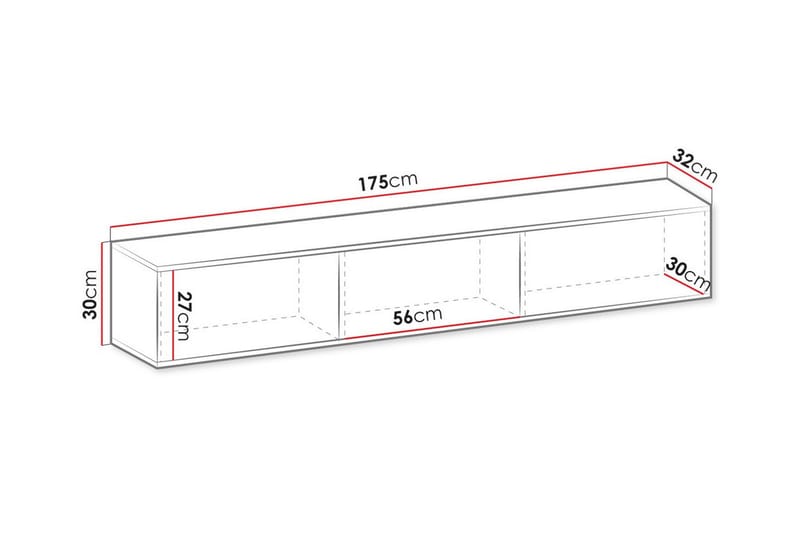 Klinkerville TV-skab 175 cm - Sort - Møbler - TV borde & mediemøbler - TV-skab