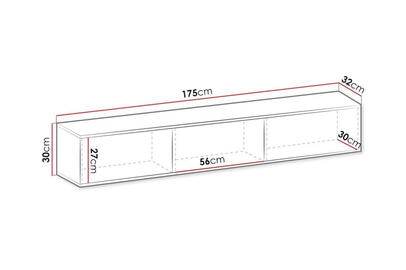 Klinkerville TV-skab 175 cm - Sort - Møbler - TV borde & mediemøbler - TV-skab