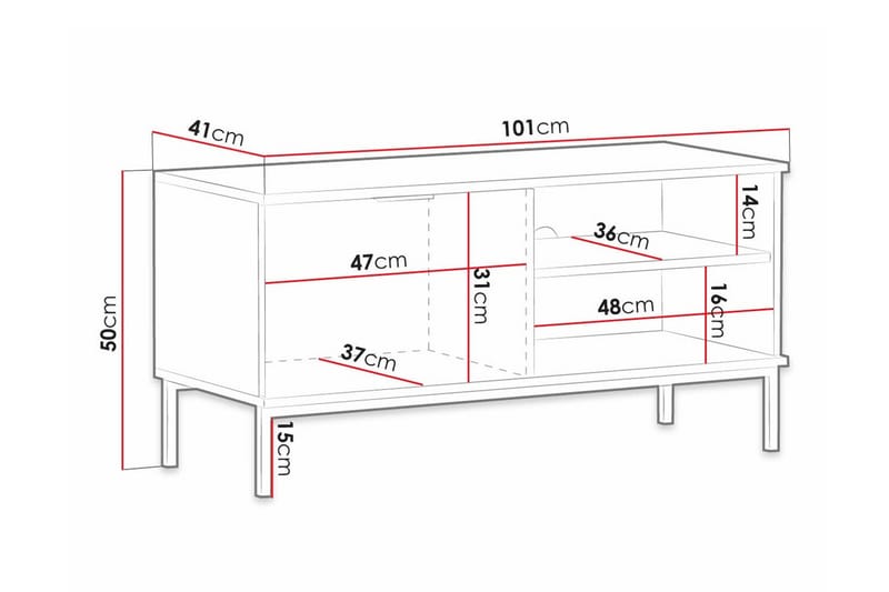 Staffin Tv-skab 101 cm - Blå - Møbler - TV borde & mediemøbler - TV-skab