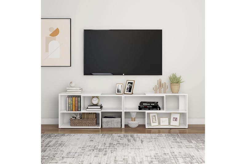 tv-skab 149x30x52 cm spånplade hvid - Hvid - Møbler - TV borde & mediemøbler - TV-skab