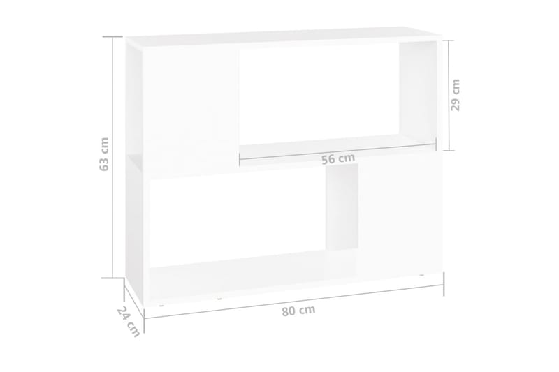 tv-skab 80x24x63 cm spånplade hvid - Hvid - Møbler - TV borde & mediemøbler - TV-skab