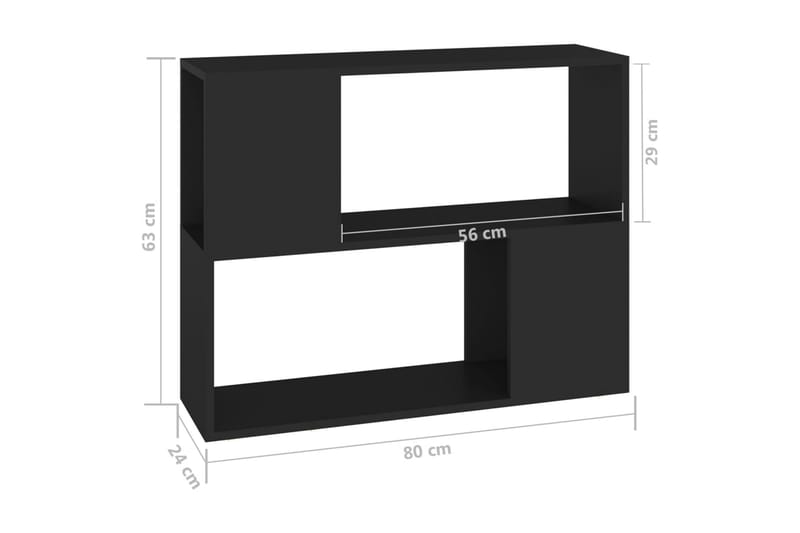 tv-skab 80x24x63 cm spånplade sort - Sort - Møbler - TV borde & mediemøbler - TV-skab