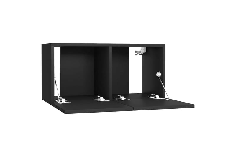 tv-skabe 4 stk. 60x30x30 cm spånplade sort - Sort - Møbler - TV borde & mediemøbler - TV-skab