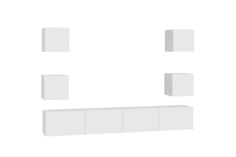 tv-skabe 6 dele spånplade hvid - Hvid - Møbler - TV borde & mediemøbler - TV-skab