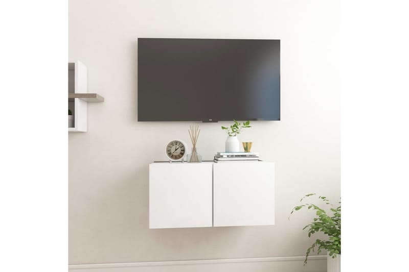 væghængt tv-skab 60x30x30 cm hvid - Hvid - Møbler - TV borde & mediemøbler - TV-skab