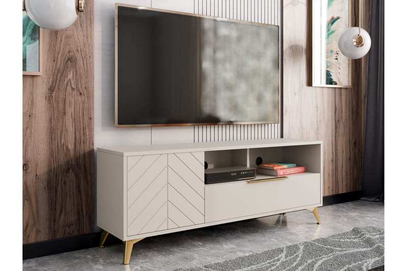 Vemdalen Tv-bænk 154 cm - Sand beige - Møbler - TV borde & mediemøbler - TV-borde