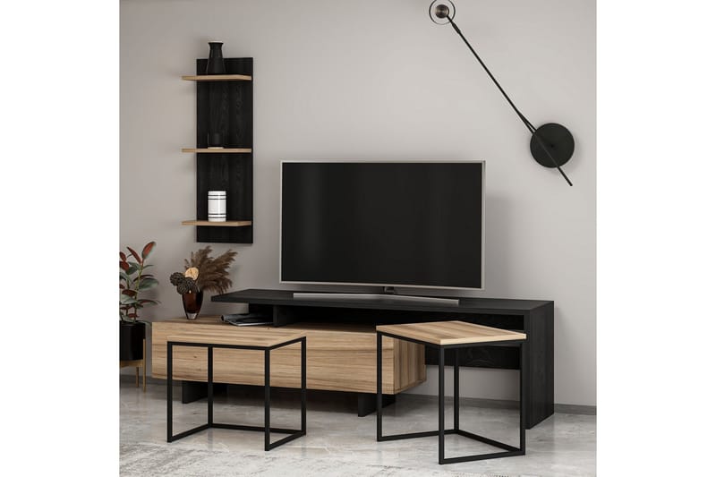 Veradia Tv-bænk 180 cm - Sort - Møbler - TV borde & mediemøbler - TV-borde