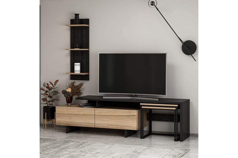 Veradia Tv-bænk 180 cm - Sort - Møbler - TV borde & mediemøbler - TV-borde