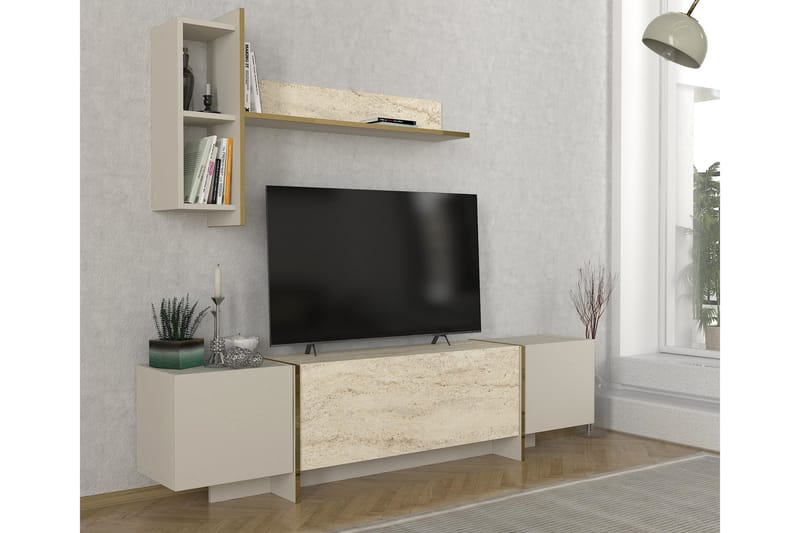 Veyron Tv-bænk 180 cm - Beige/Sandsten - Møbler - TV borde & mediemøbler - TV-borde