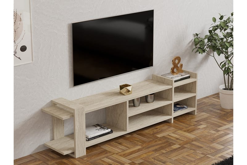 Zeyna Tv-bænk 156 cm - Beige - Møbler - TV borde & mediemøbler - TV-borde