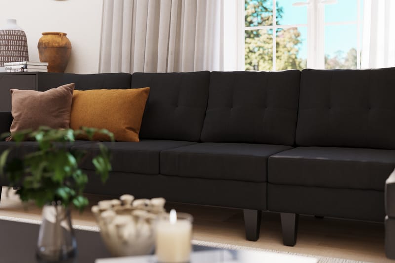 Vislanda 5-personers Sofa - Sort - Møbler - Sofaer