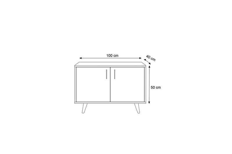 Sarisu Entrémøbelsæt 50x100 cm - Flerfarvet/Hvid - Opbevaring - Entréopbevaring