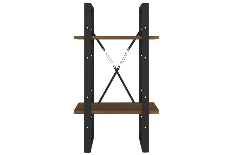 beBasic bogreol m. 2 hylder 40x30x70 cm konstrueret træ brun egetræ - Brun - Opbevaring - Hylder & Reoler - Bogreol