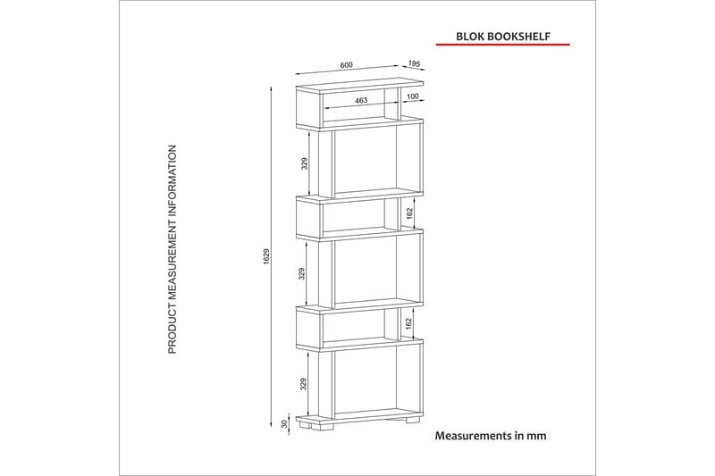 Blobok Reol 60 cm - Beige - Opbevaring - Hylder & Reoler - Bogreol