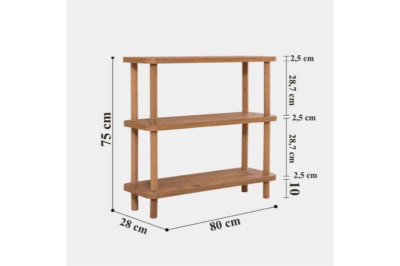 Andifli Bogreol 80x75 cm - Grøn - Opbevaring - Hylder & Reoler - Bogreol