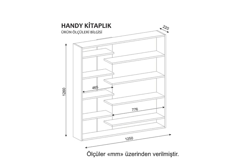 Asillane bogreol Stor - Hvid - Opbevaring - Hylder & Reoler - Bogreol