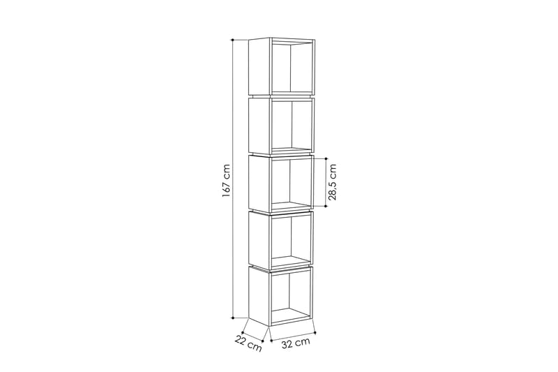 Bodsjö bogreol 32 cm - Brun / hvid - Opbevaring - Hylder & Reoler - Bogreol