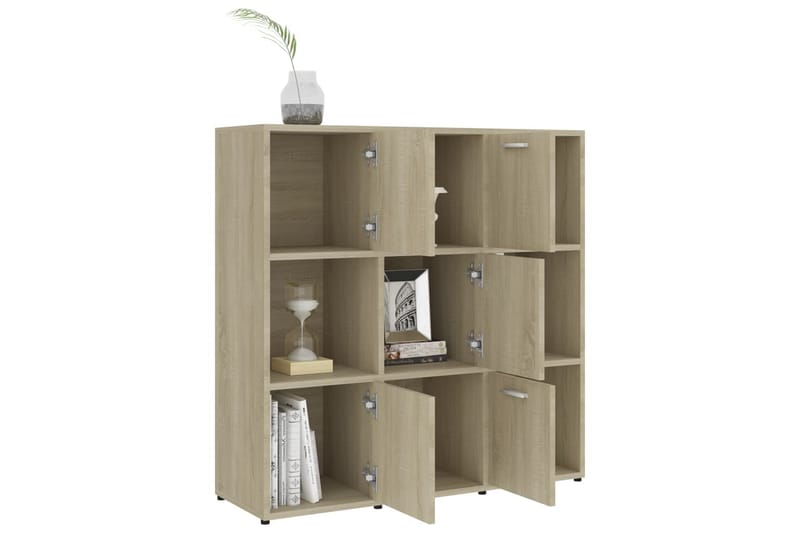 Bogreol 90X30X90 cm Spånplade Sonoma-Eg - Opbevaring - Hylder & Reoler - Bogreol