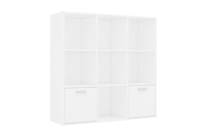 Bogreol 98x30x98 cm Spånplade Hvid - Hvid - Opbevaring - Hylder & Reoler - Bogreol