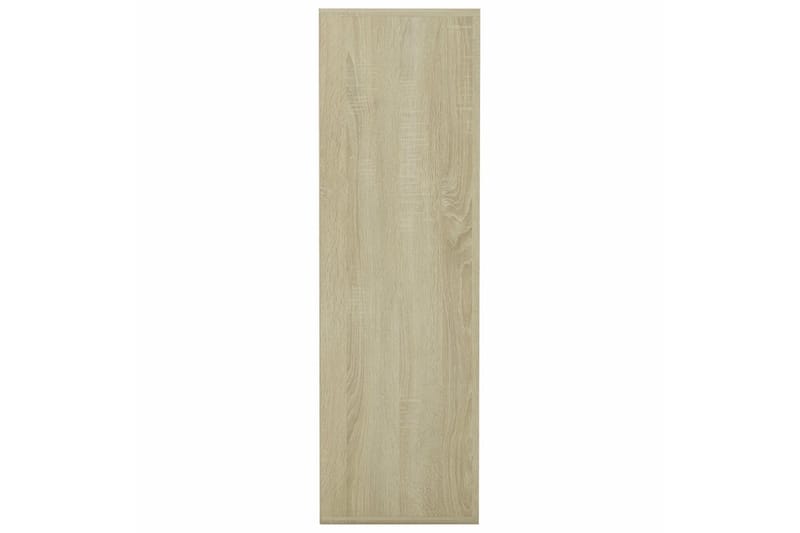 Bogreol 98x30x98 cm Spånplade Hvid Og Sonoma-Eg - Beige - Opbevaring - Hylder & Reoler - Bogreol