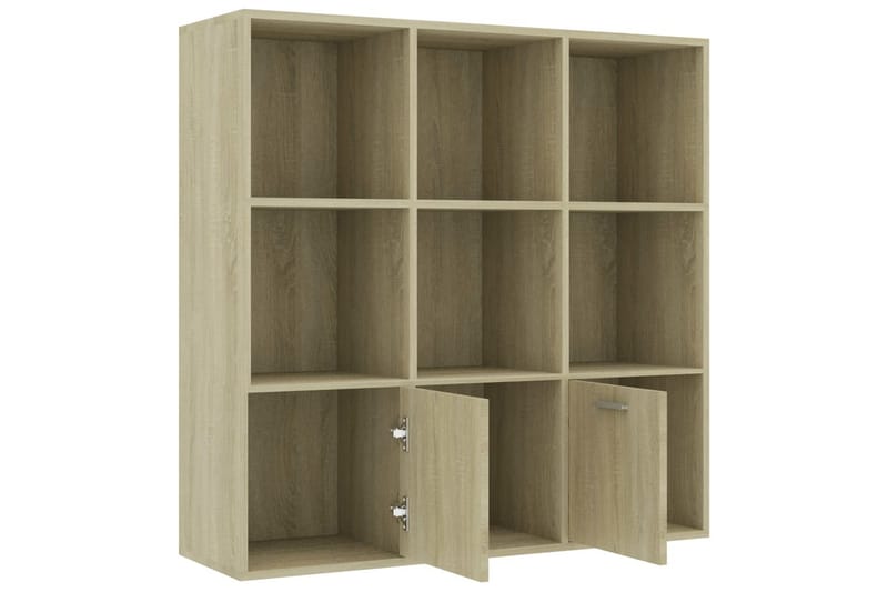 Bogreol 98x30x98 cm Spånplade Sonoma-Eg - Brun - Opbevaring - Hylder & Reoler - Bogreol