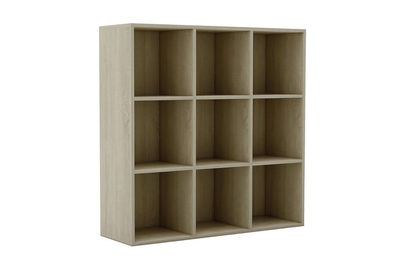 Bogreol 98x30x98 cm Spånplade Sonoma-Eg - Brun - Opbevaring - Hylder & Reoler - Bogreol