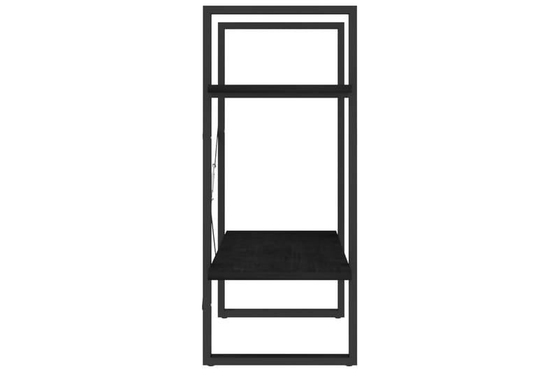 bogreol med 2 hylder 60x30x70 cm massivt fyrretræ sort - Sort - Opbevaring - Hylder & Reoler - Bogreol